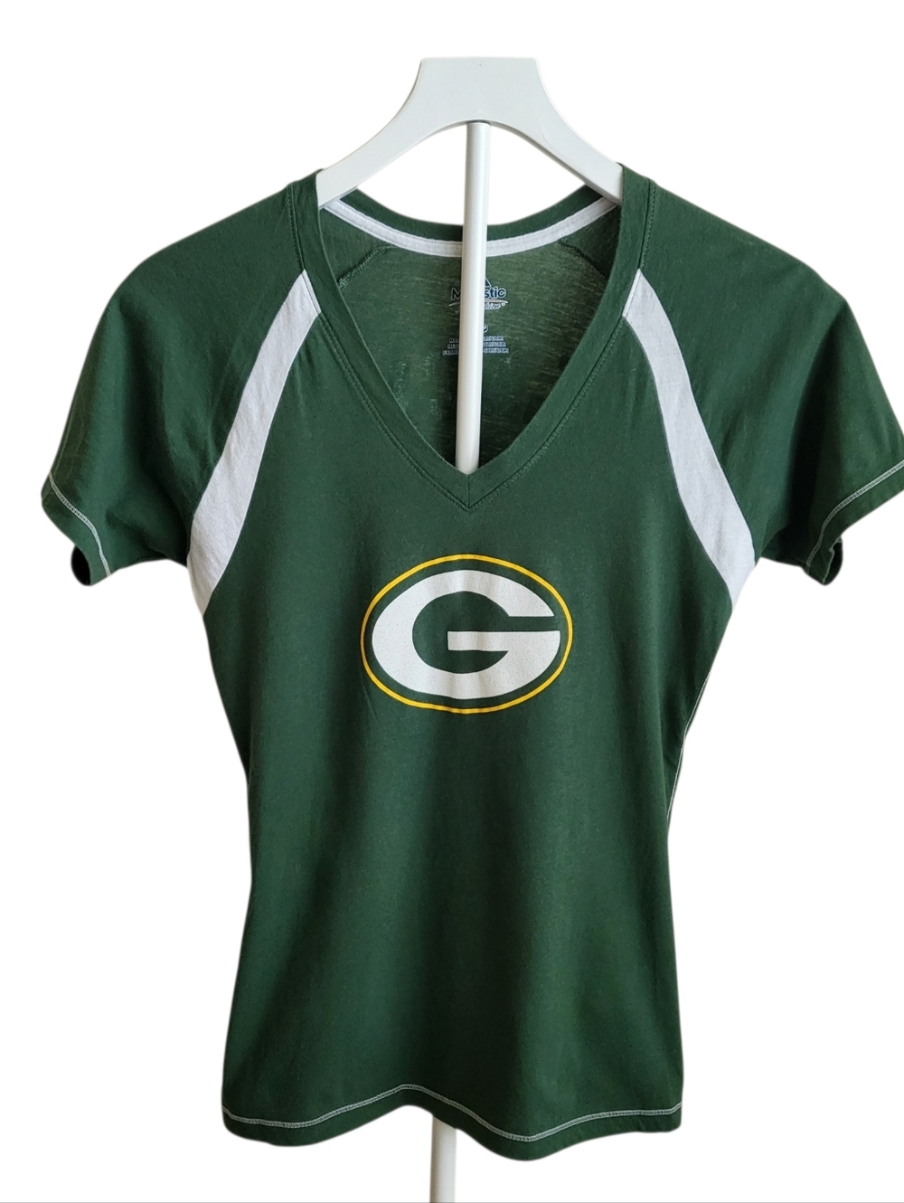 Green Bay Packers Lacy #27 NFL Majestic Women's T-Shirt Size S